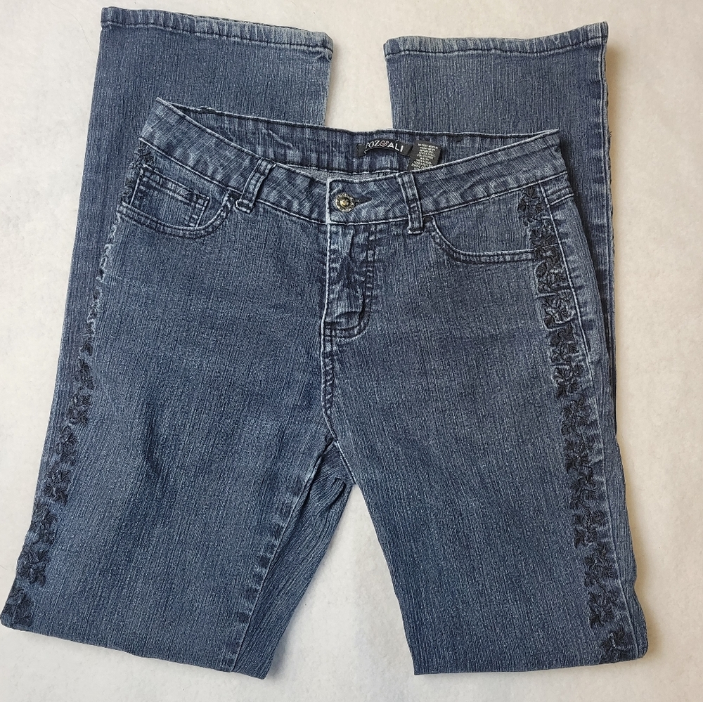 Roz & Ali Jean's with Embroidered Black Lace Trim